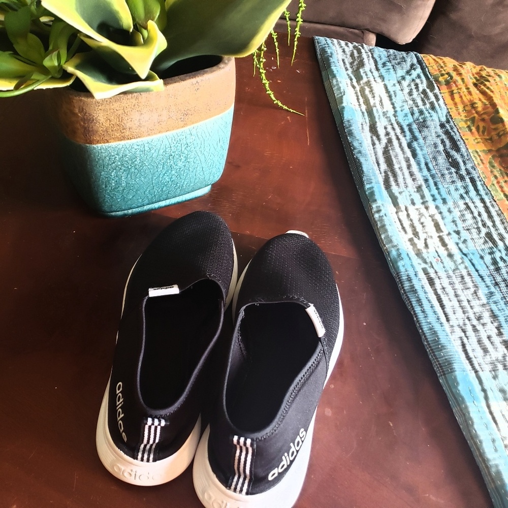 Memory foam Addidas slip ons